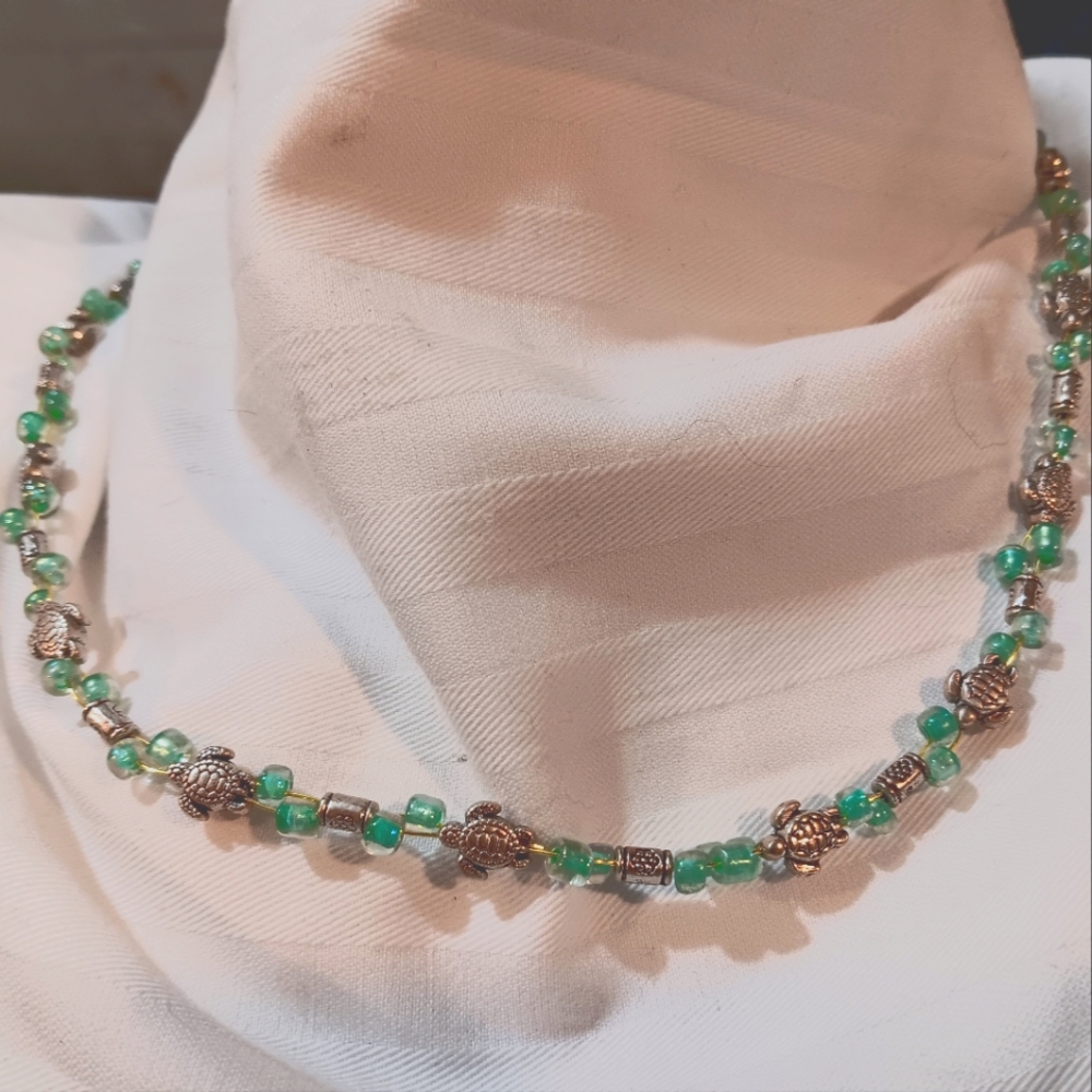 Handmade turtle choker